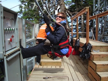 Ready Set Go, Kathy On A Zip line Thrill Ready Set Go, Kathy On A Zip line Thrill
