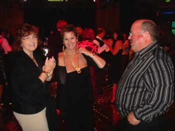 At sea we dance and dance, Laura Cox (Jones), Kathy Rainone, and Robert Hudgins At sea we dance and dance, Laura Cox (Jones), Kathy Rainone, and Robert Hudgins